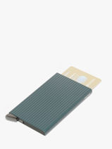 Kaarthouder Leder Secrid Blauw fluted CFL-vue-porte